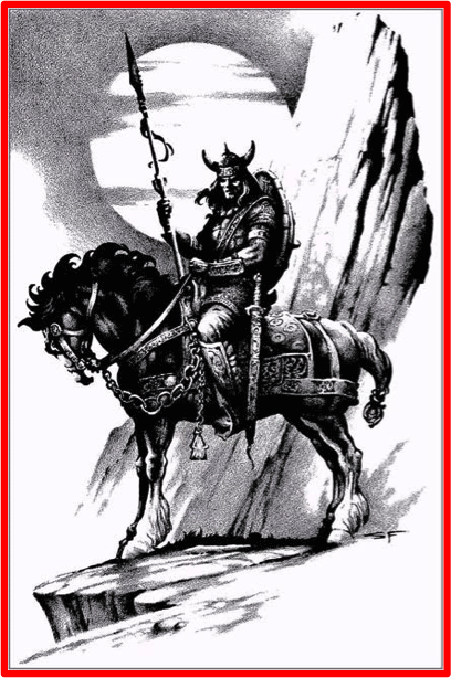 Ancient warrior on horseback